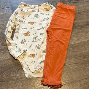 Angel Dear Cotton Shirt Bamboo Pants 18m Set